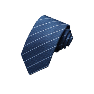 Goldlion/金利来桑蚕丝色织质感光泽斜纹纹理休闲衬衫正装领带男