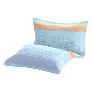 儿童纯棉纱布枕巾一对装透气吸汗宝宝卡通全棉枕头巾幼儿园盖巾