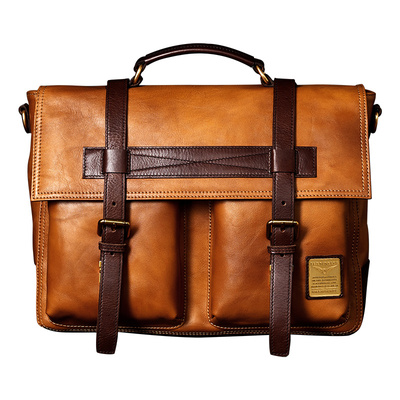 邮差英国公文包真皮商务单肩包