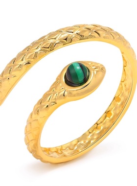 戒指开口可调节钛钢喷砂蝴蝶饰品