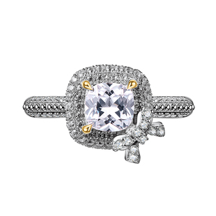 莫拉 钻玺河西美学垫形枕形小蝴蝶设计感钻石钻戒ngtc国检1克拉