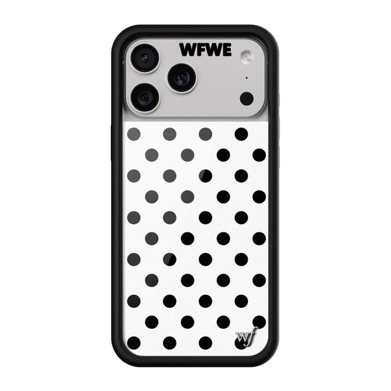 WF白底黑波点新款手机壳