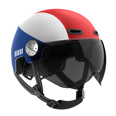 凤凰3c认证电动车头盔时尚拼色