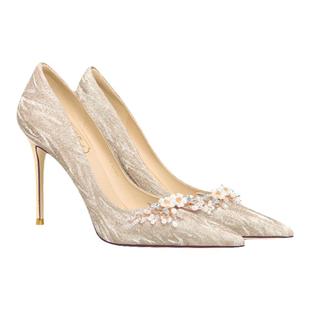 HolyRose【金枝玉叶】婚鞋宴会礼服鞋新娘鞋订婚公主高跟鞋不累脚