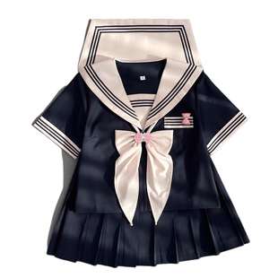 云靡原创正版粉领绀三本jk水手服学院风校供感基础款短袖制服套装