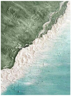 纯手绘油画《腾冲》客餐厅肌理画玄关过道抽象电表箱遮挡装饰挂画