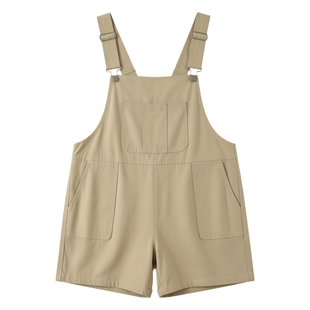 Casual loose overalls with strap shorts 休闲宽松工装背带短裤