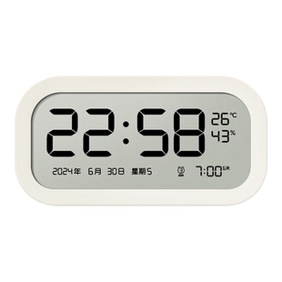 闹钟智能学生初高中夜光床头钟大音量温湿度起床专用神器电子时钟