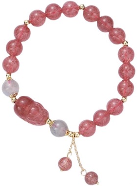 杭州桃花女生草莓晶手链