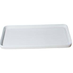 景德镇陶瓷调色盘长方形国画水彩粉调色板大小号易清洗上釉颜料盘