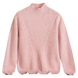 奥莱专柜品牌撤柜正品 HZ冬装新款 温柔风微弹100~羊毛打底毛衣女