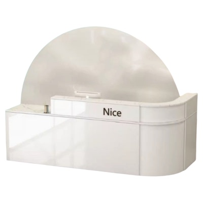 前台接待台弧形吧台转角收银台