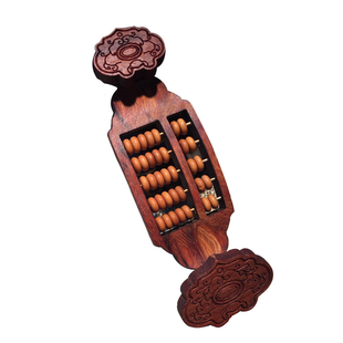 小算盘挂件橄榄核大叶紫檀框架木如意算盘钥匙扣进宝吊坠把件车挂