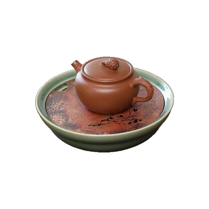 昊陶 松果 宝山矿区绿泥芝麻绿泥 宜兴原矿紫砂 手工茶壶 降坡泥