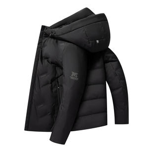 啄木鸟白鸭绒羽绒服男冬季短款2025新款休闲加厚保暖品牌男士外套