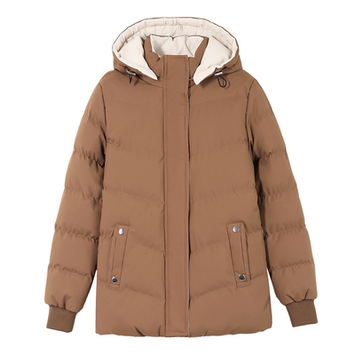 啄木鸟加绒加厚棉衣女款2025新款妈妈冬装时尚洋气小棉袄短款棉服