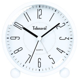 TELESONIC/天王星现代简约钟表静音床头钟小学生儿童卧室懒人闹钟