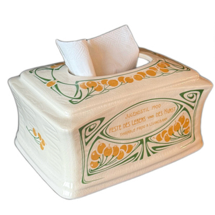 原创1900新艺术风格Jugendstil陶瓷纸巾盒 复古欧式家居装饰摆件