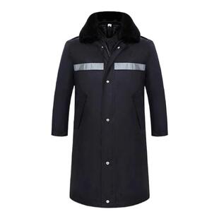 军大衣男冬季加厚加绒保安防寒服劳保棉服东北棉袄中长款零下内胆