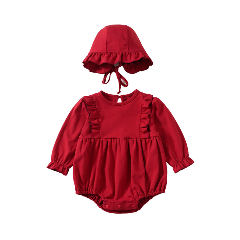 满月婴儿衣服春秋季新生百天宝宝服装周岁礼服拍照连体衣百日春装