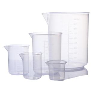 塑料烧杯量杯1000ml带刻度量筒加厚厨房透明化学食品级烧杯