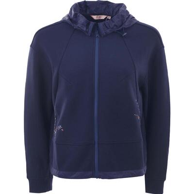 宽松休闲绣花卫衣弹力开衫短外套