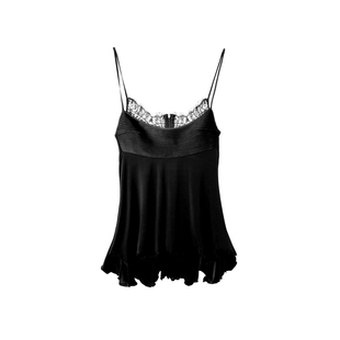 JACQUES WEI 设计师品牌 26春夏新款 缎面拼接蕾丝吊带背心SOLSOL