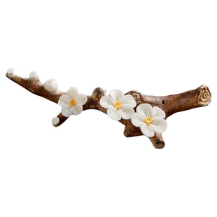 六品堂玉兰花小香插线香底座盘托家用室内禅意沉香炉陶瓷小摆件