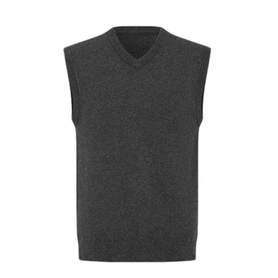 纯羊绒男士V领马甲背心