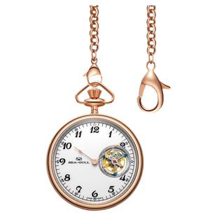 正品海鸥表男士复古怀表男款护士专用陀飞轮挂表手动机械手表8804