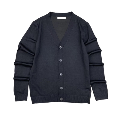 田先生针织V领时尚百搭修身开衫