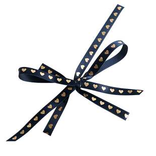 1cm爱心烫金可爱包装丝带送礼烘焙装饰蝴蝶结爱心带教师节装饰带