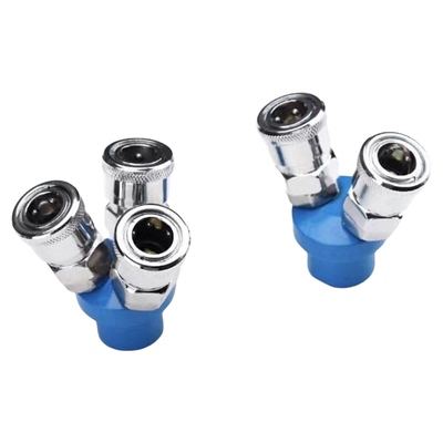 气管接头挂镀铬圆二通SMV三通SMY内丝外丝气动快插气泵空压机接头