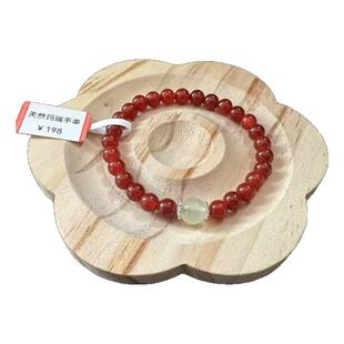 巴西火炎红玛瑙玉髓手链天然玉石手串原创设计款特价限量转运珠