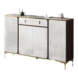 超薄岩板餐边柜窄型酒柜一体靠墙实木意式轻奢现代简约碗柜茶水柜