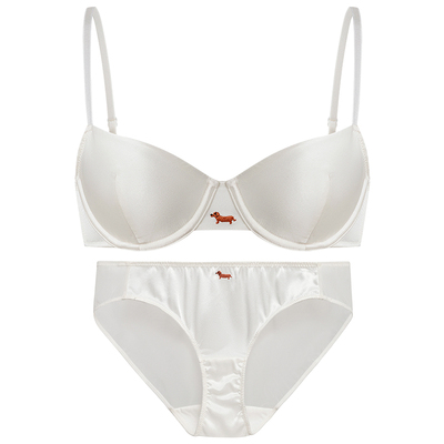 弗利少女真丝内衣软钢圈法式文胸