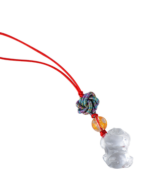 白水晶十二生肖手机链吊坠