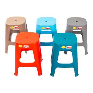 珠江牌塑料凳子家用加厚简约高凳餐桌板凳方凳商用凳子餐厅椅子