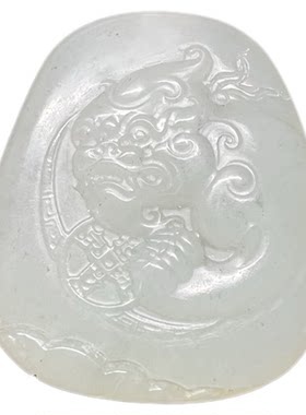 新疆和田玉青花籽料貔貅挂件吊坠牌子招财貔貅男女吊坠挂件牌子