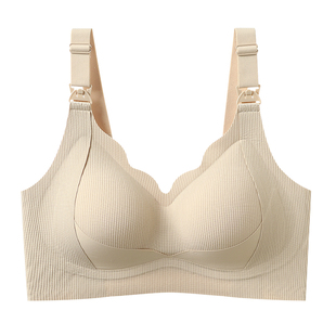哺乳专用舒适内衣女怀孕期大码产后喂奶薄款无痕承托防垂透气胸罩