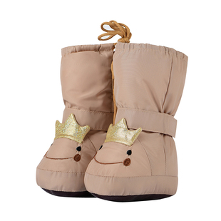 冬季婴儿棉鞋高帮防风宝宝不掉鞋0-6-9-12个月防水加棉保暖包棉裤