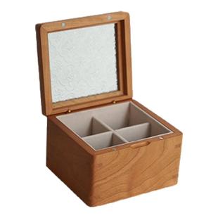 北美樱桃木黄金猪首饰品收纳盒龙凤手镯收藏实木漆印章大容量礼盒