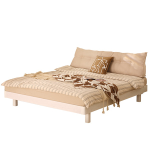 无床头实木床1米5x2米的床双人床2025年新款床加厚实木床女孩卧室