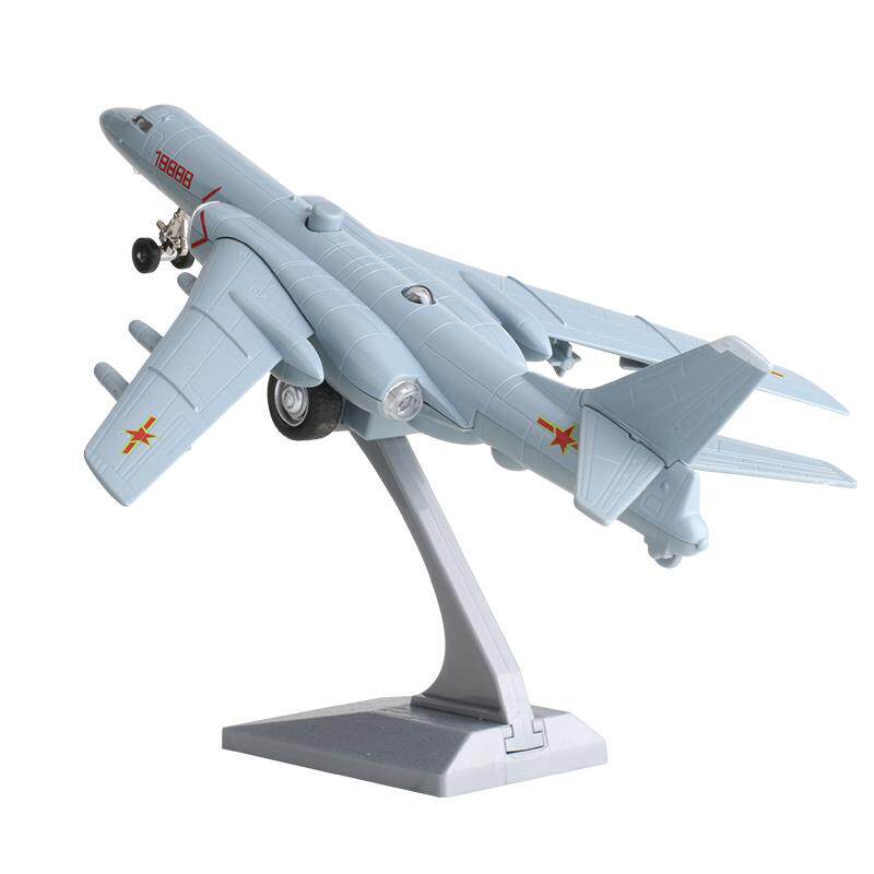 轰6K中程战略轰炸机可投弹儿童仿真合金军事战斗飞机模型玩具