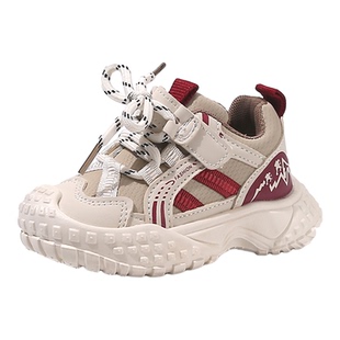 儿童运动鞋男童春秋季户外鞋子女童休闲透气宝宝学步鞋软底老爹鞋