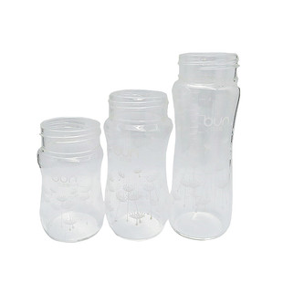 BUN贝优能玻璃奶瓶瓶身宽口径单卖120ml160ml240ML280ML原装