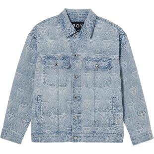 BOYLONDON春情侣款上衣立体金属感三鹰提花牛仔外套N50005