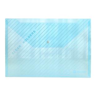 20个加厚A4按扣文件袋透明格子袋纽扣袋a4办公文件收纳塑料资料袋16c厚办公用品文具