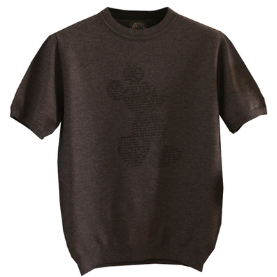 不起球秋冬男士米奇深灰色针织衫