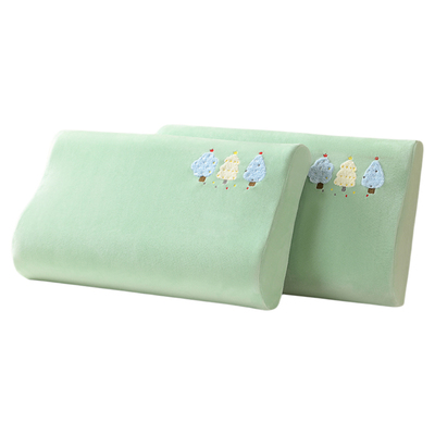 【加厚加绒】可爱毛巾绣乳胶枕套